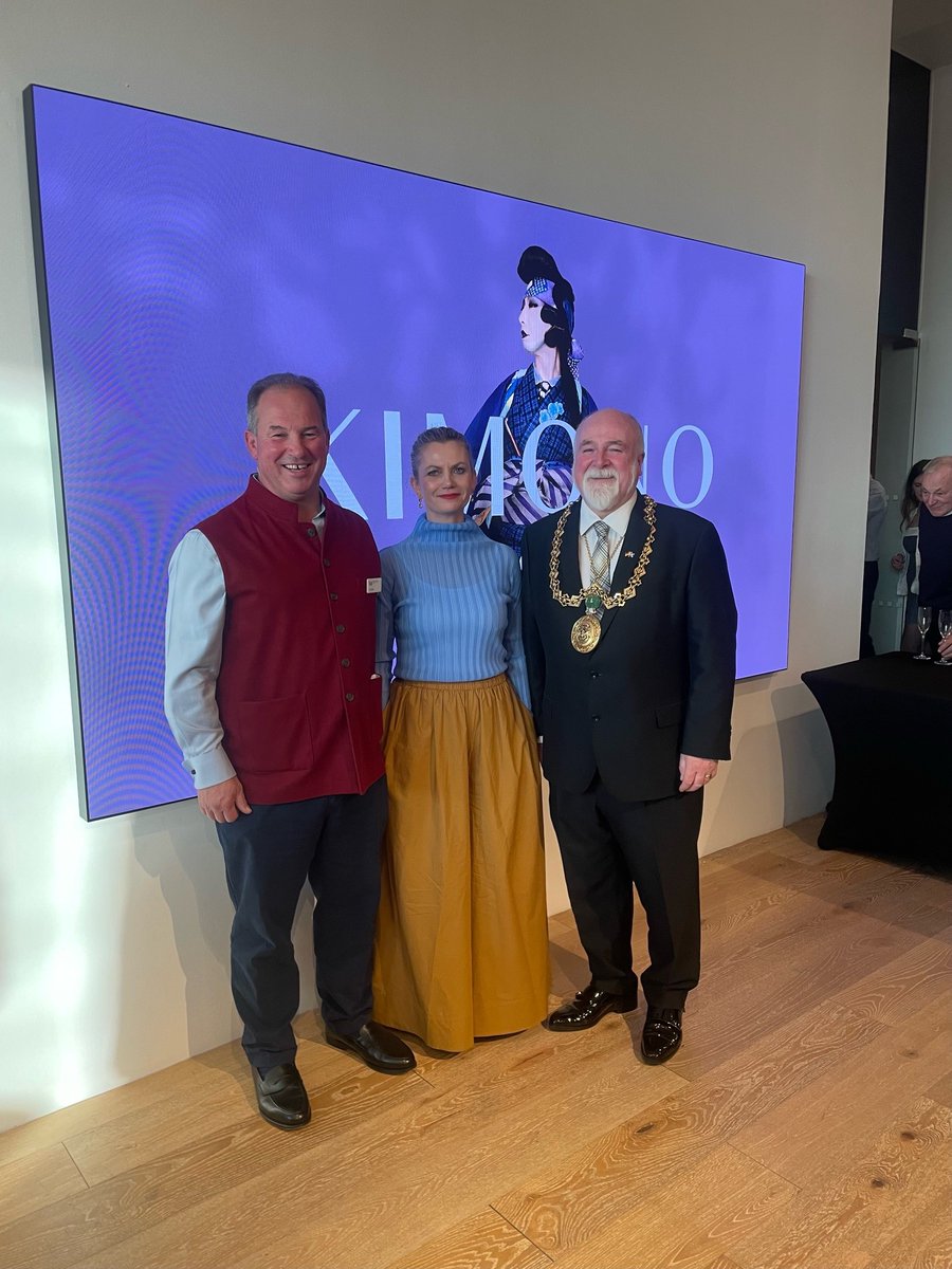 The Lord and Lady Provost attended the launch of the latest @VADundee exhibition Kimono: Kyoto to Catwalk.
An audience of 100s heard speeches including by the Chair of V&A Dundee Tim Allan and Leonie Bell, Director of the design museum.