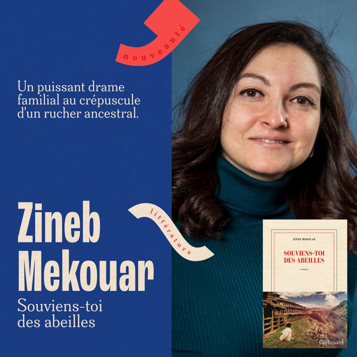 #NOUVEAUTE Un puissant drame familial au crépuscule d'un rucher ancestral. Découvrez 'Souviens-toi des abeilles' de Zineb Mekouar ▶️ gallimard.fr/Catalogue/GALL…