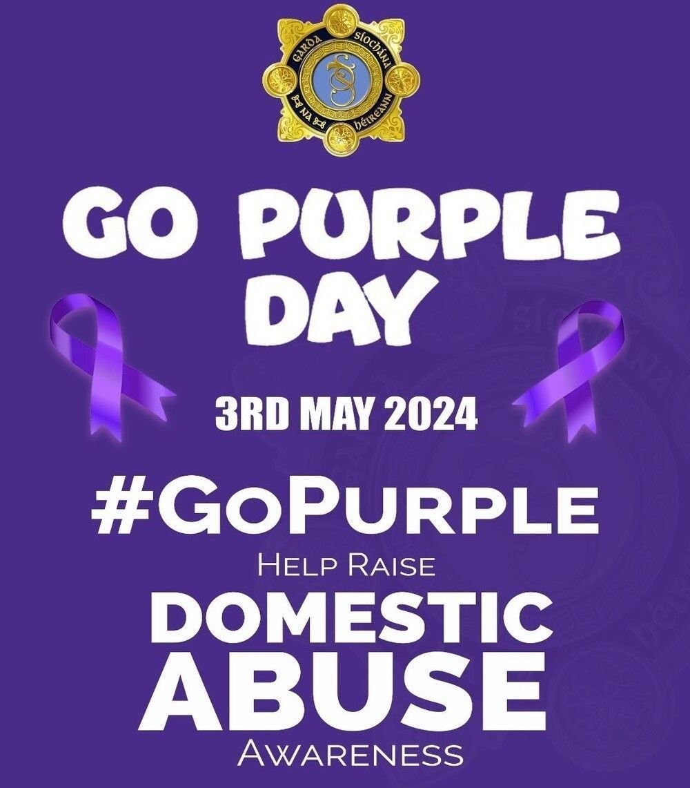 Best wishes to all of the local domestic abuse services and @gardainfo taking part in #GoPurpleDay to raise awareness of domestic abuse & supports available. Our team are taking part in events at Fitzgibbon Street, O'Connell Street & Shankill,Crumlin and Ballyfermot stations.