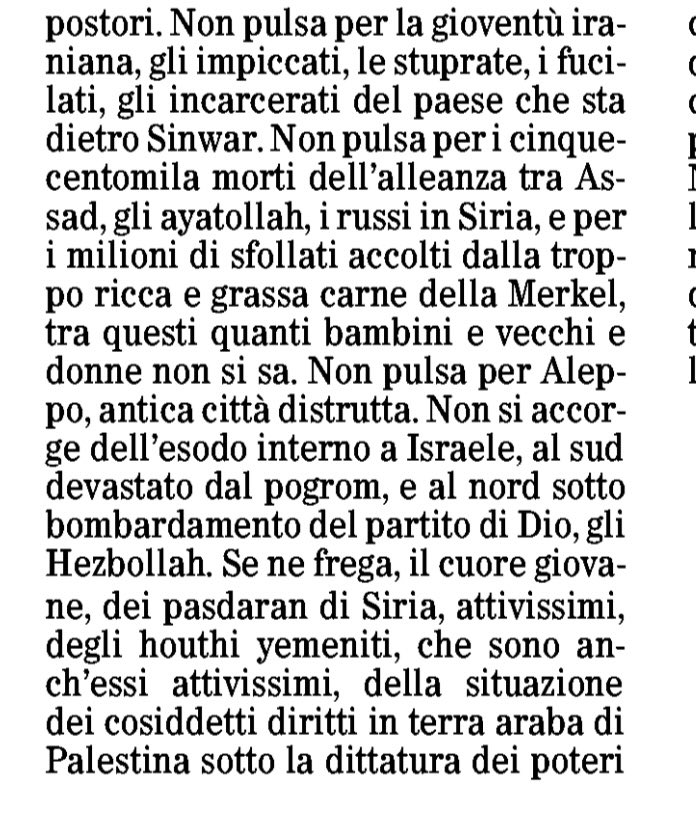 Riporto un brano del magnifico pezzo di oggi di @ferrarailgrasso @ilfoglio_it sul cuore degli studenti che pulsa solo per #Gaza e non pulsa per tutto il resto, cioè se ne frega