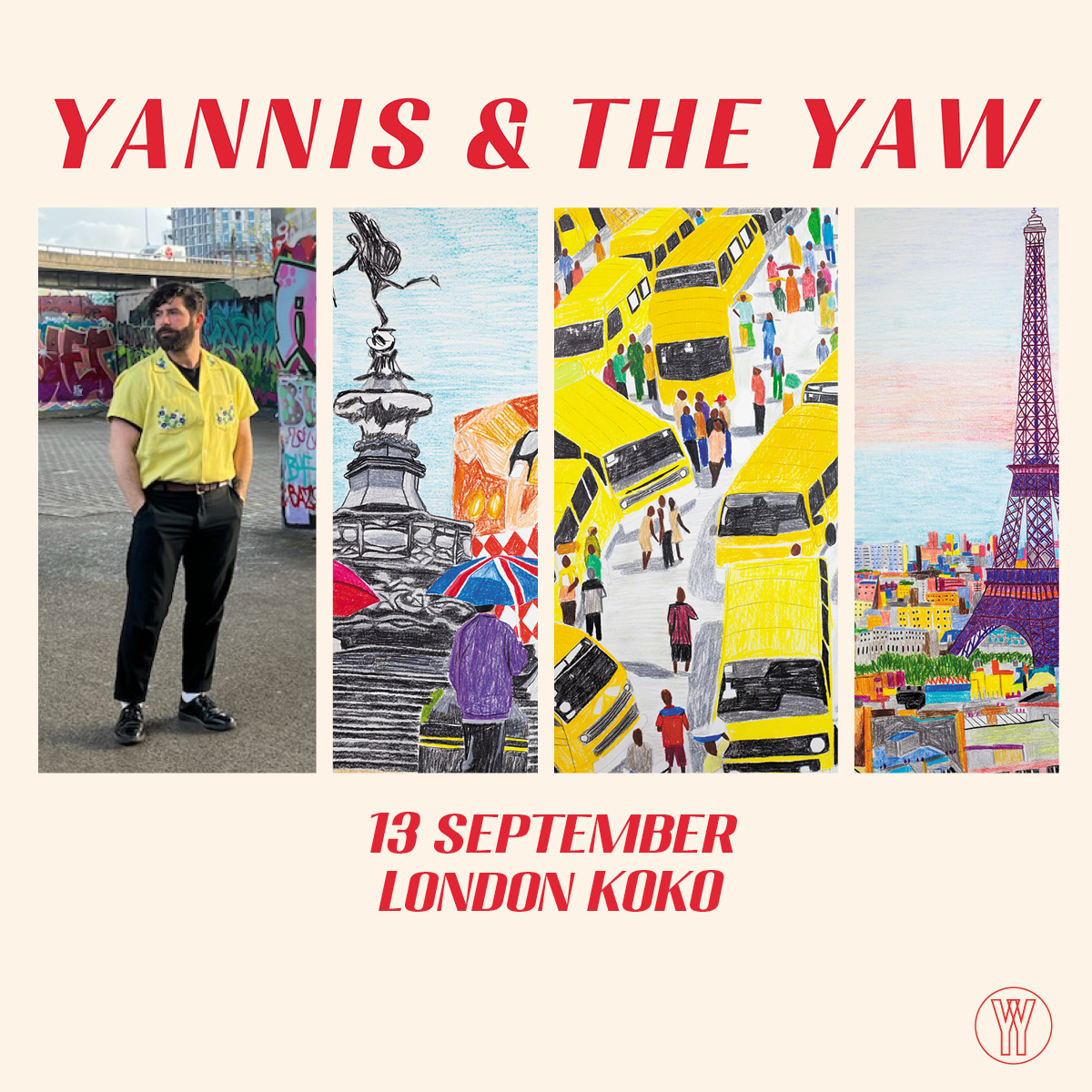 ANNOUNCING: @yannisandtheyaw come to #KOKO for a special live performance on Sept 13th! Tickets on sale Fri, 10th May @ 10am. #yannisandtheyaw @YnnsPhilippakis