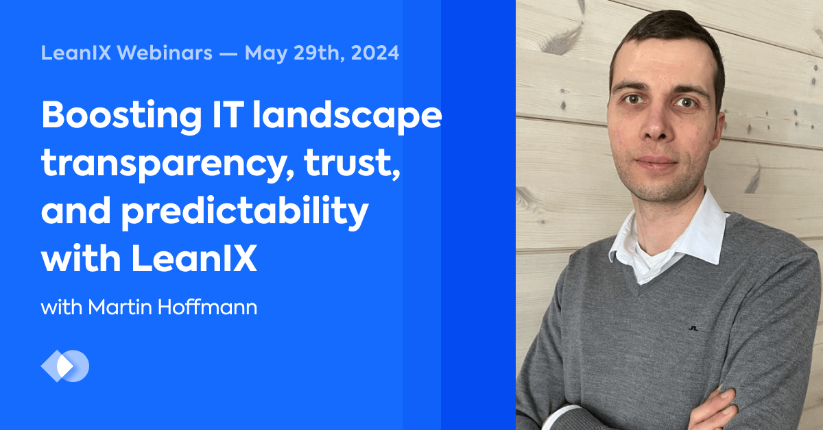 Join us for an exclusive webinar on May 29 with the Head of Enterprise Architecture and Strategy at Stora Enso, as he shares invaluable insights gained from managing the company’s IT landscape with LeanIX. 🔍 bit.ly/3JFRCly #LeanIX #EnterpriseArchitecture #Webinar