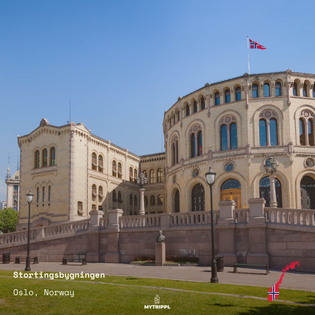 At the heart of Oslo, the Storting building stands as a beacon of Norwegian democracy and architecture. 🏛️🇳🇴

#norway #oslo #europe #travel #travelapp #discover #explore #travelapp #travelwithmytrippl