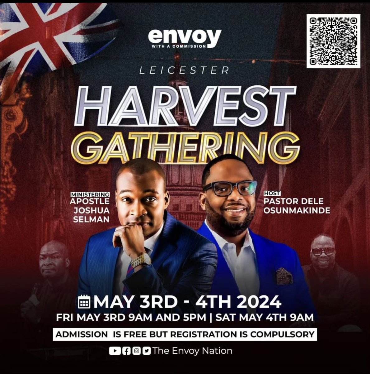 youtube.com/live/HDaLljRSF… Dear Precious Saints, Join our Father and Mentor; Apostle Joshua Selman LIVE at LEICESTER HARVEST GATHERING (DAY 1 - MORNING SESSION) with Pastor Dele Osunmakinde. #ApostleJoshuaSelman #KoinoniaGlobal