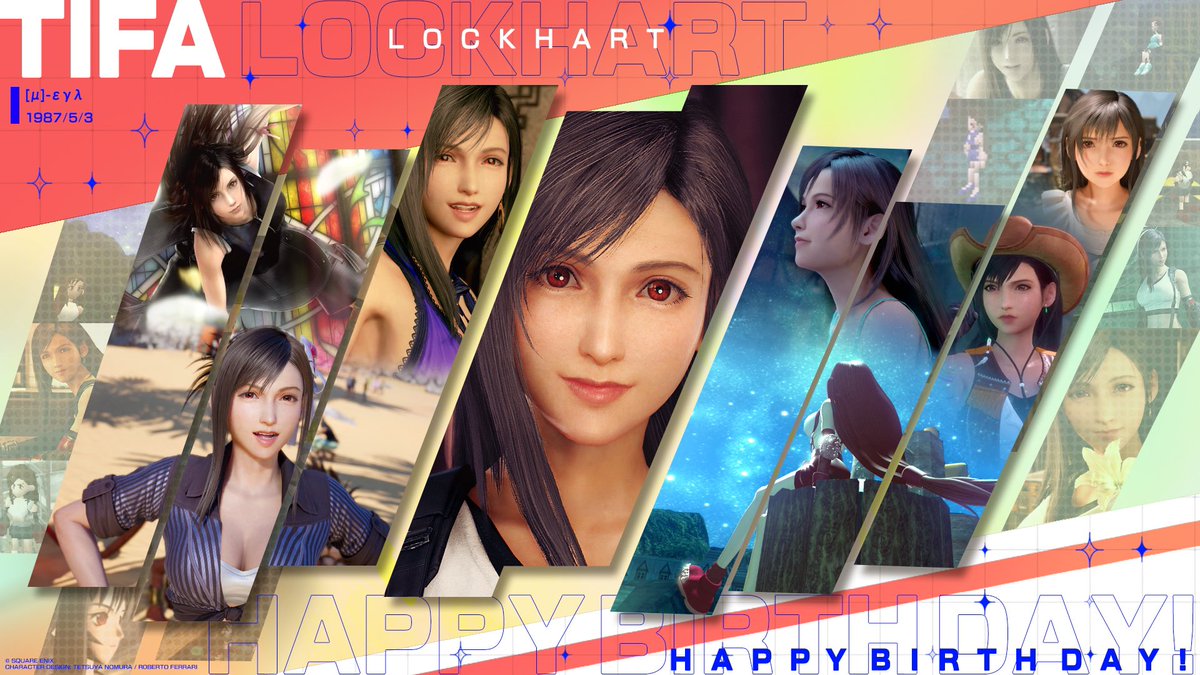 Today, May 3rd, is Tifa’s Birthday! #FF7 Happy Birthday Tifa! 🐬🔥🎂