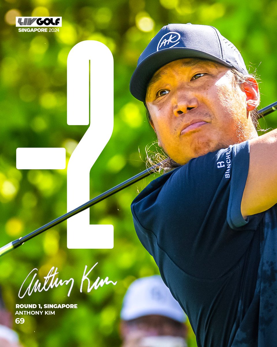 Progress 💪 @AnthonyKim_Golf shoots his lowest opening round on LIV Golf 👀 #LIVGolf