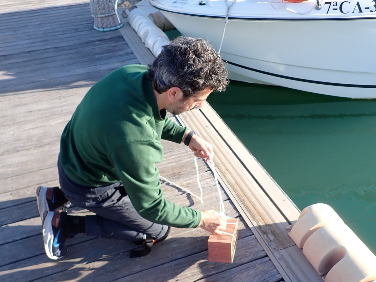 BioEcoFunc's tweet photo. Last Tuesday our colleagues @IgnacioGestoso and @Ana_SolerF were at the marina Viento de Levante (Cádiz) to carry out the first phase of the experiment elaborated within the Intensive School of Advanced Graduate Studies (ISAGS) organized by @unipv and @SERCinvasions last January https://t.co/AmspQNX6D0