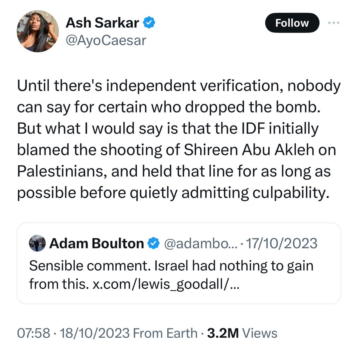 Remember when Novara Media participated in the British-Israeli disinformation op to cast doubt on who was responsible for Israel’s genocidal bombing of the Al Ahli Hospital?

I do.