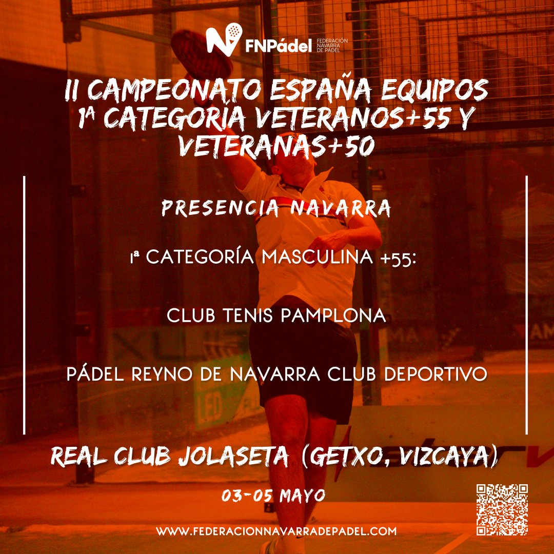 ¡𝐓𝐮𝐫𝐧𝐨 𝐝𝐞 𝐥𝐨𝐬 𝐯𝐞𝐭𝐞𝐫𝐚𝐧𝐨𝐬! 🔛 🏆 𝐼𝐼 𝐶𝐴𝑀𝑃𝐸𝑂𝑁𝐴𝑇𝑂 𝐸𝑆𝑃𝐴𝑁̃𝐴 𝐸𝑄𝑈𝐼𝑃𝑂𝑆 1ª 𝐶𝐴𝑇𝐸𝐺𝑂𝑅𝐼́𝐴 𝑉𝐸𝑇𝐸𝑅𝐴𝑁𝑂𝑆 +55 📍 Real Club Jolaseta (Getxo, Vizcaya) 📝 bit.ly/44p6rTa @padelfederacion @fvpadel #CEEVGetxo2024 #padel #FEP #FNP