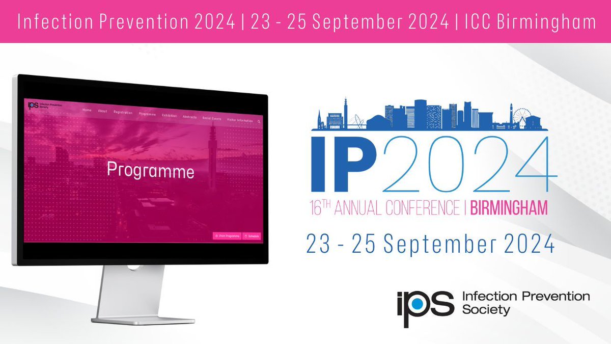 #IP2024Conf features a comprehensive 3-day inspiring scientific programme covering infection prevention in all aspects of care

View the updated programme 👉buff.ly/3P2Fm1L

#InfectionPrevention #IPC #IPSEvents