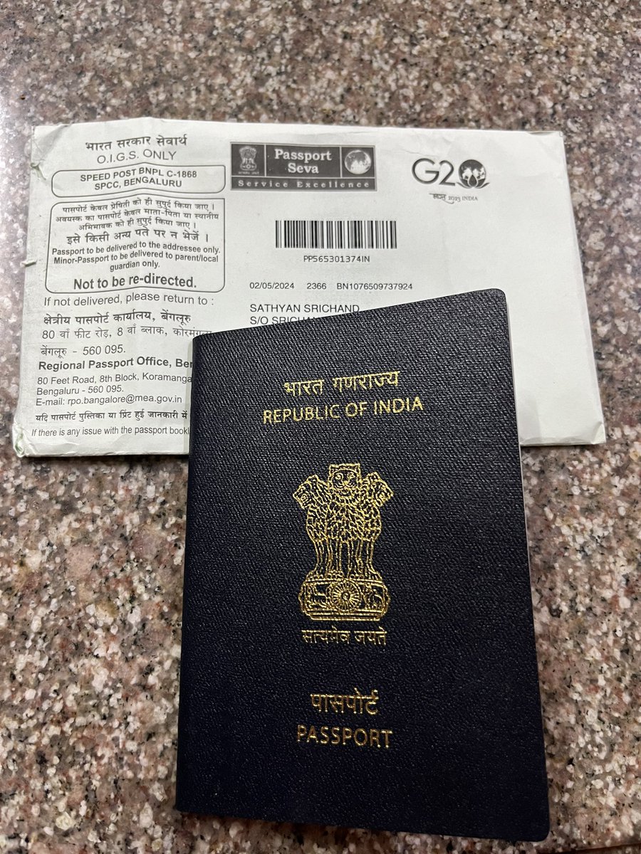 Went to PSK yesterday for renewal of my passport and today I received it, less than 24 hours, yeh hai #NayaBharat yeh hai #AmritKaal