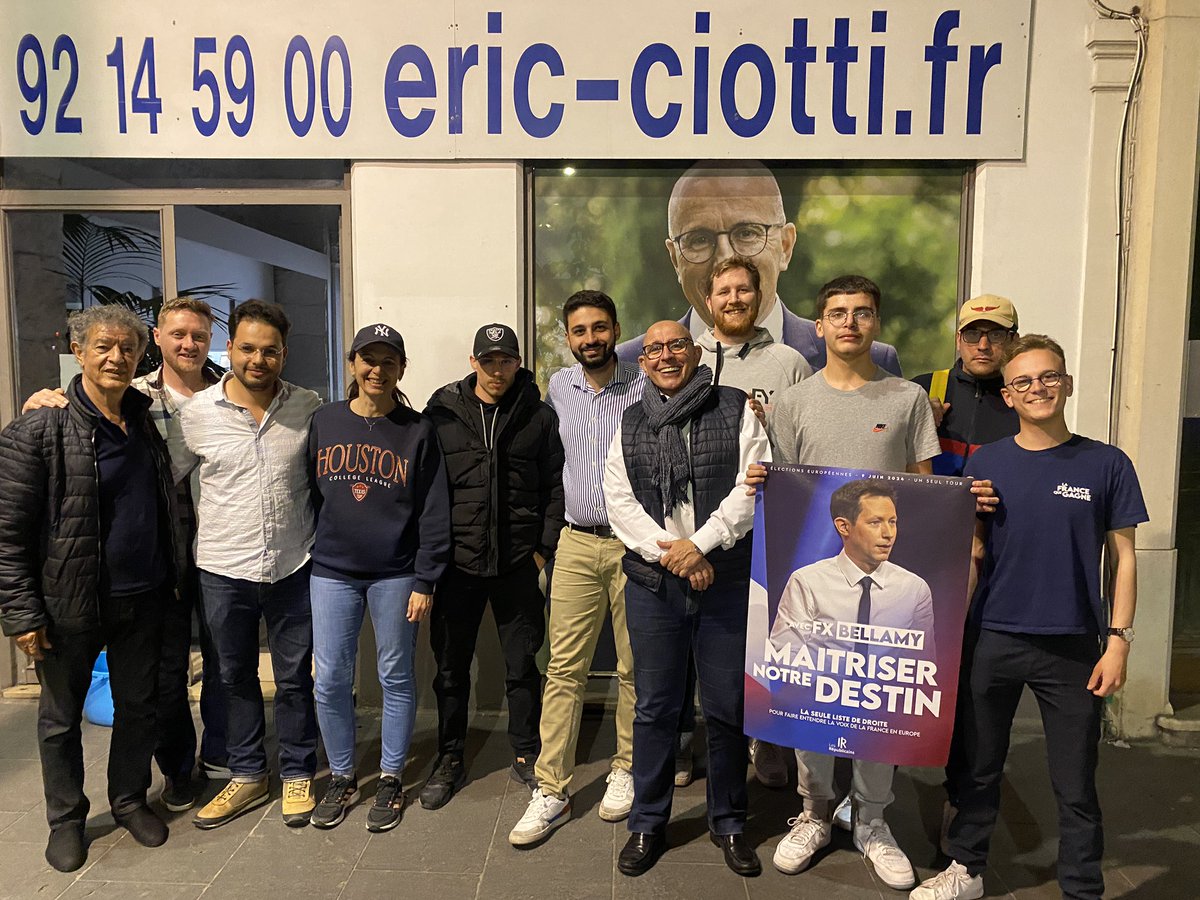 Sur le terrain à #Nice06 avec le @PrLCastillo pour porter la voix de @fxbellamy et de @CelineImart auprès des Niçoises et des Niçois !

Pour maîtriser votre destin, le 9 juin prochain, #JeVoteLR 🗳️🇫🇷🇪🇺 #AvecBellamy