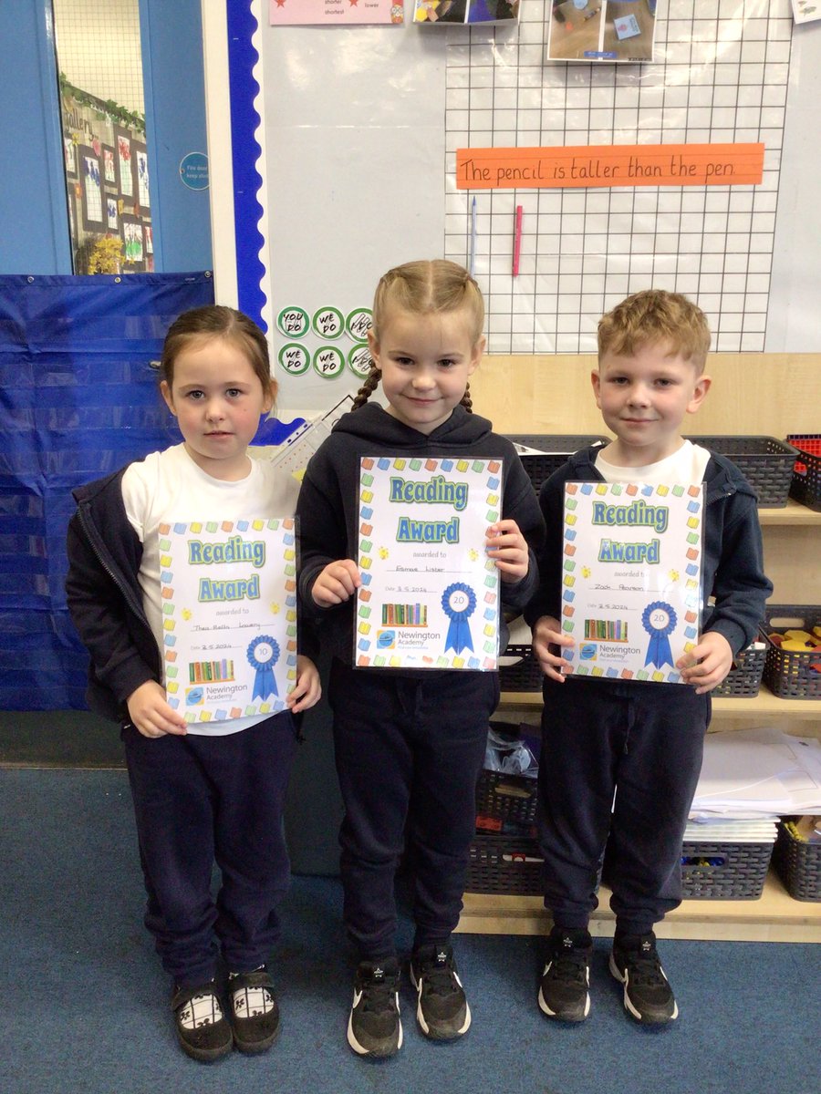 Fantastic start to a Friday! Reading awards for three of the Penguins!

Please read at home with your child at least three times a week📚

<a href="/wearenewington/">Newington Academy</a>