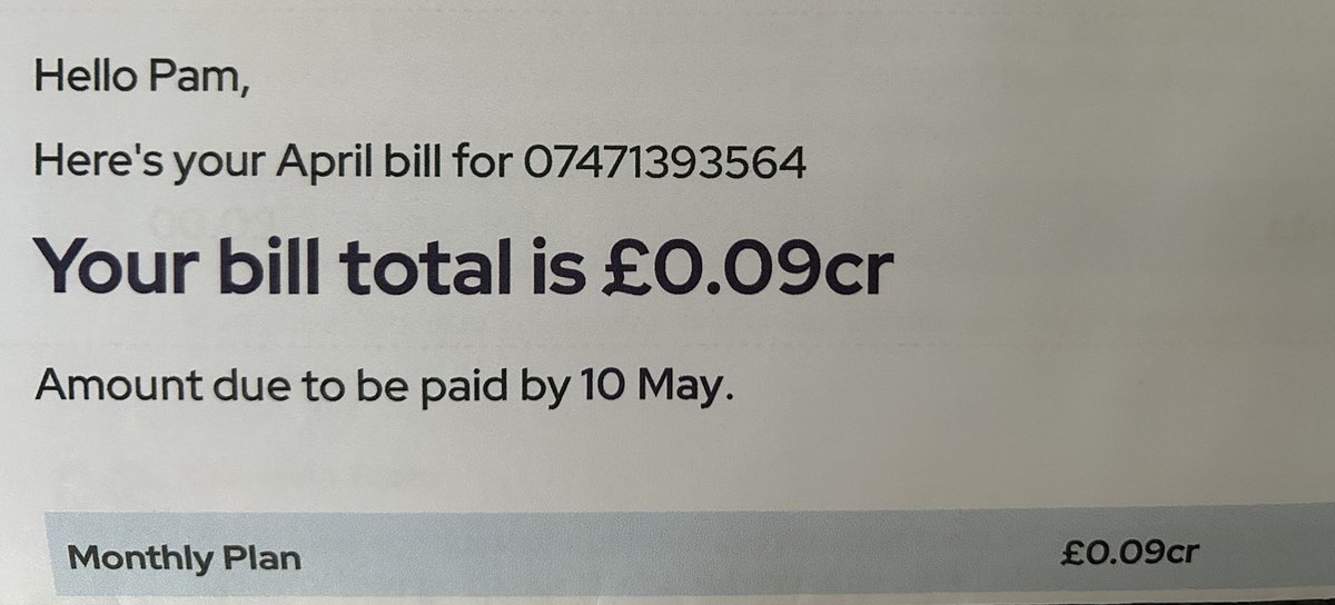 Hi <a href="/TalkmobileUK/">Talkmobile</a> - how much did it cost you to post this bill 🤷‍♀️for my closed account? Please donate to charity