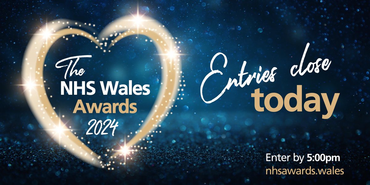 🚨 It’s your last chance to enter the #NHSWalesAwards2024. ⏰ Finalise your entries and submit by 5:00pm, today. 👉 Enter here: nhsawards.wales