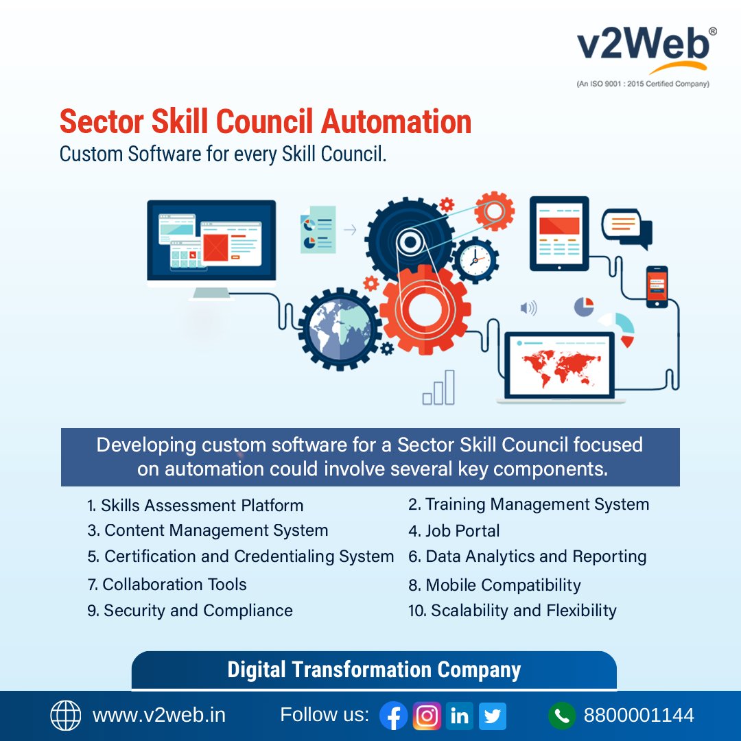 Sector Skill Council Automation- Custom Software for every Skill Council.
.
.
#sectorskillcouncil #v2web #automation #customsoftware #scpwd #TSSCIndia #Lms #VMS #mobileappdevelopment #mepsc #ASDC #thsc #healthcare #BWSSC #DigitalTransformation #skillcms #FICSI #LSSSDC