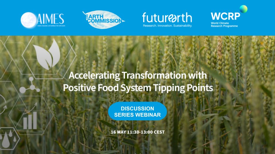 The Earth Commission (@safejustplanet) on Twitter photo Food systems impact the environment, human health & social equality.
Join <a href="/FranziskaGaupp/">Franziska Gaupp</a> <a href="/PIK_Climate/">Potsdam Institute for Climate Impact Research PIK</a>, Sol Kislig @UniBern & <a href="/TomPowly/">Tom Powell</a> <a href="/GSI_Exeter/">Global Systems Institute</a> to hear how we can transform #FoodSystems.
16 May, 11:30-13:00 CEST
Register: bit.ly/3Qk3Xj9 Food systems impact the environment, human health & social equality.
Join <a href="/FranziskaGaupp/">Franziska Gaupp</a> <a href="/PIK_Climate/">Potsdam Institute for Climate Impact Research PIK</a>, Sol Kislig @UniBern & <a href="/TomPowly/">Tom Powell</a> <a href="/GSI_Exeter/">Global Systems Institute</a> to hear how we can transform #FoodSystems.
16 May, 11:30-13:00 CEST
Register: bit.ly/3Qk3Xj9