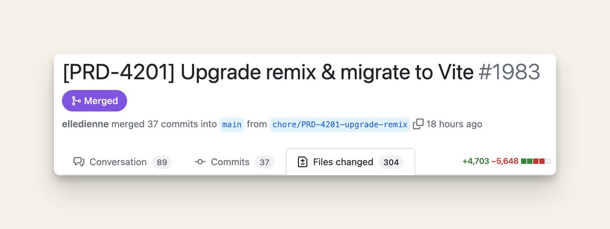 yesterday we finally upgraded @passionfroot to @remix_run 2.9.1 and moved to Vite 🔥 upgrading was not easy and took us some time to get right. sharing some of the challenges and learnings hoping it can help make the process easier for you 👇