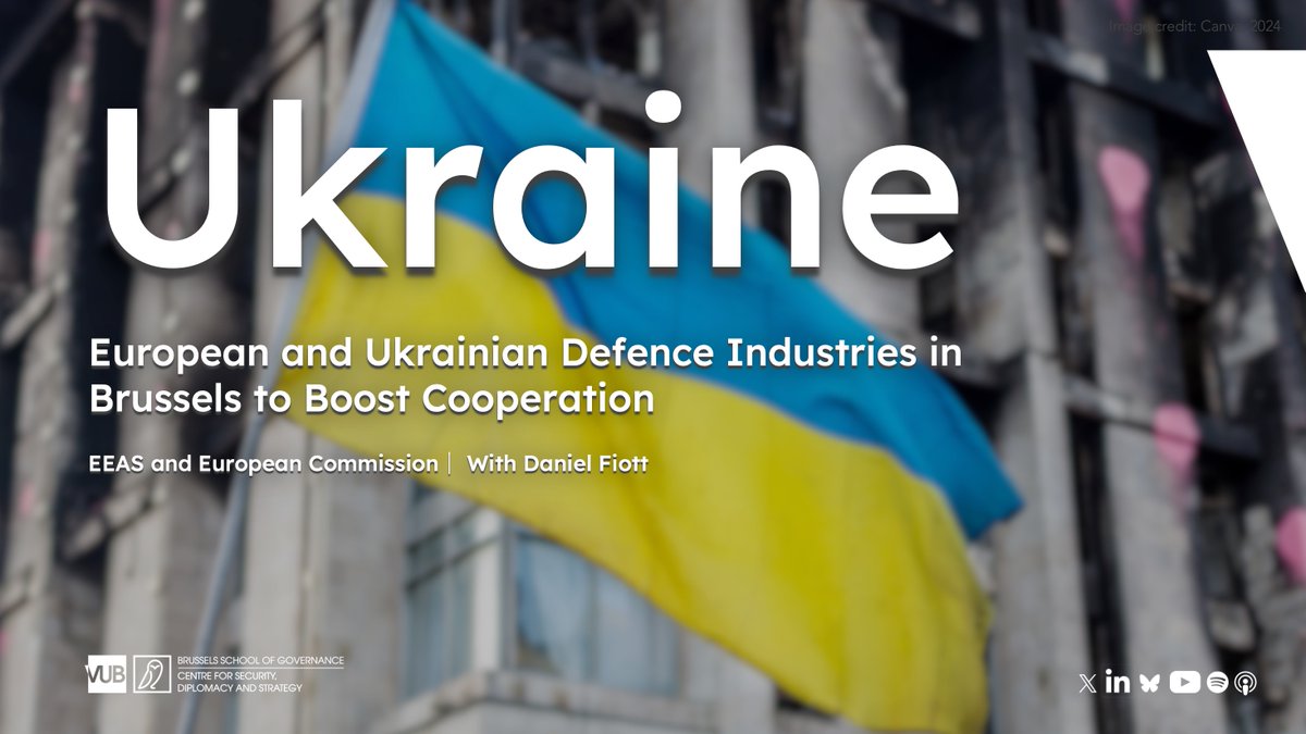On 6 May, @DanielFiott will serve as moderator at the EU-Ukraine Defence Industries Forum in Brussels. Over 350 representatives will be present to strengthen cooperation between defence industries. More info🔸 eeas.europa.eu/eeas/ukraine-e… Policy Brief🔸 csds.vub.be/publication/wa…