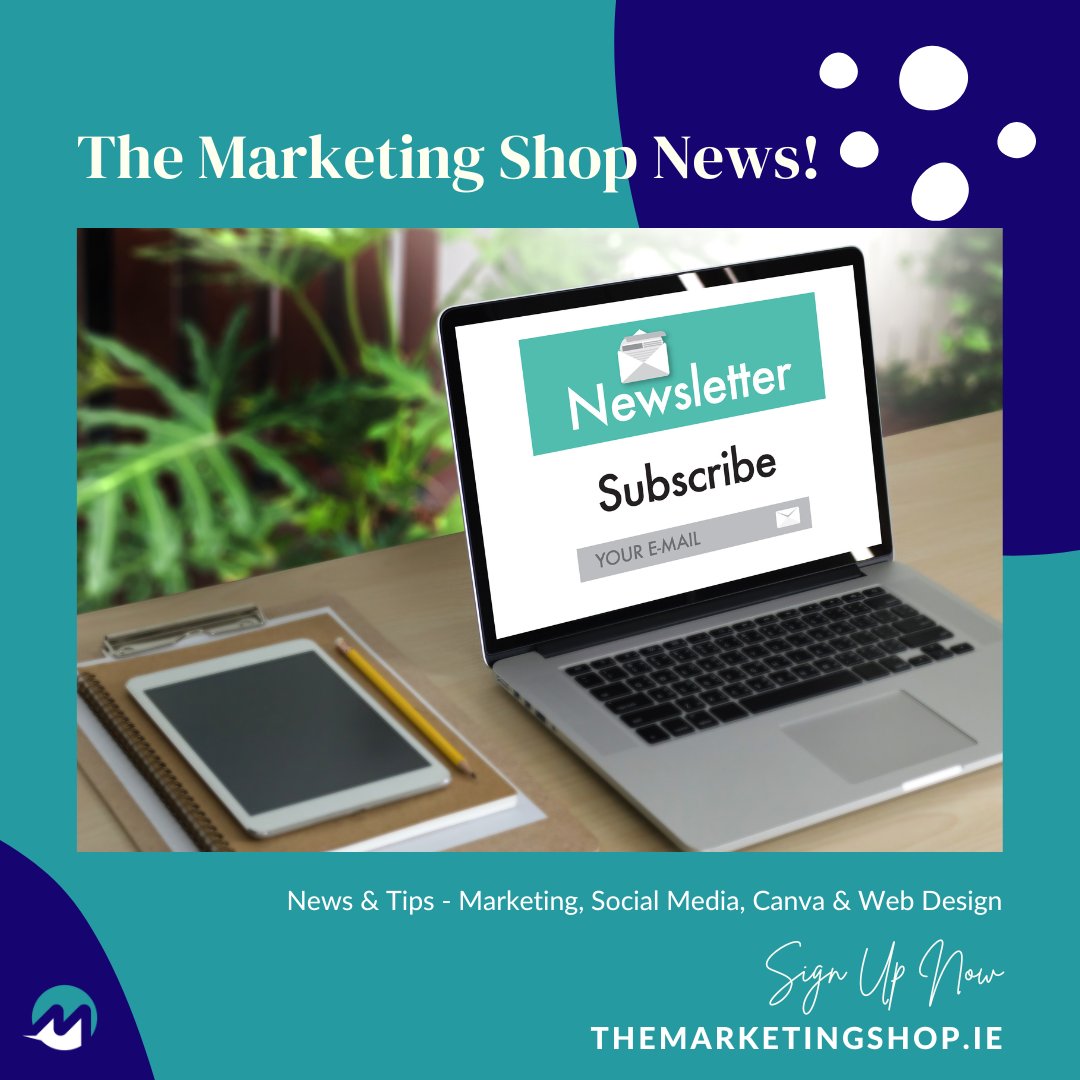 Did you know we have a newsletter here at The Marketing Shop? You'll find a link in our bio or at TheMarketingShop.ie - and if you're signed up, there's something NEW coming up very soon that our list will know all about first! #themarketingshop #marketing #irishbusiness