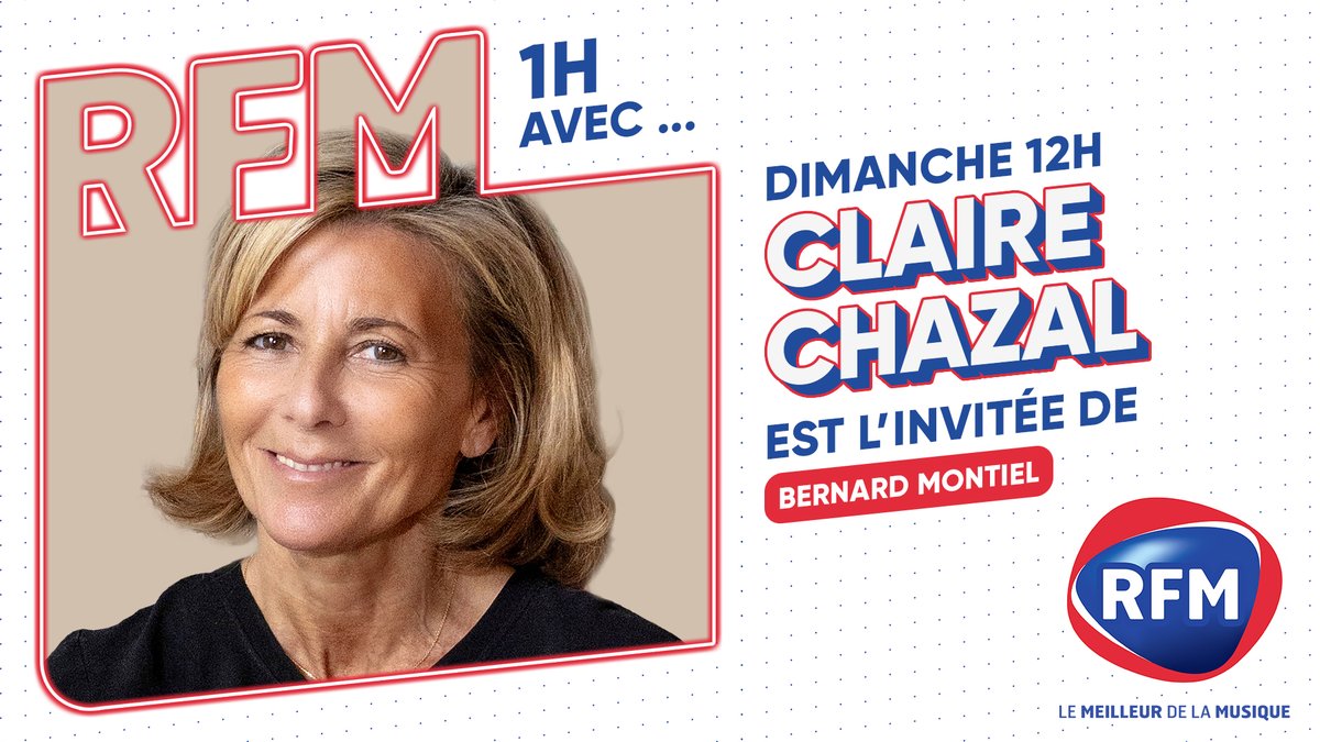 [#Interview] 🎙️ DIMANCHE, dès 12h, @bernard_montiel passera #UneHeureAvec #ClaireChazal sur #RFM à l'occasion de la pièce « Claire Chazal : ma bibliothèque idéale » au Théâtre de @PocheMparnasse ! 📚 #RestezALécoute