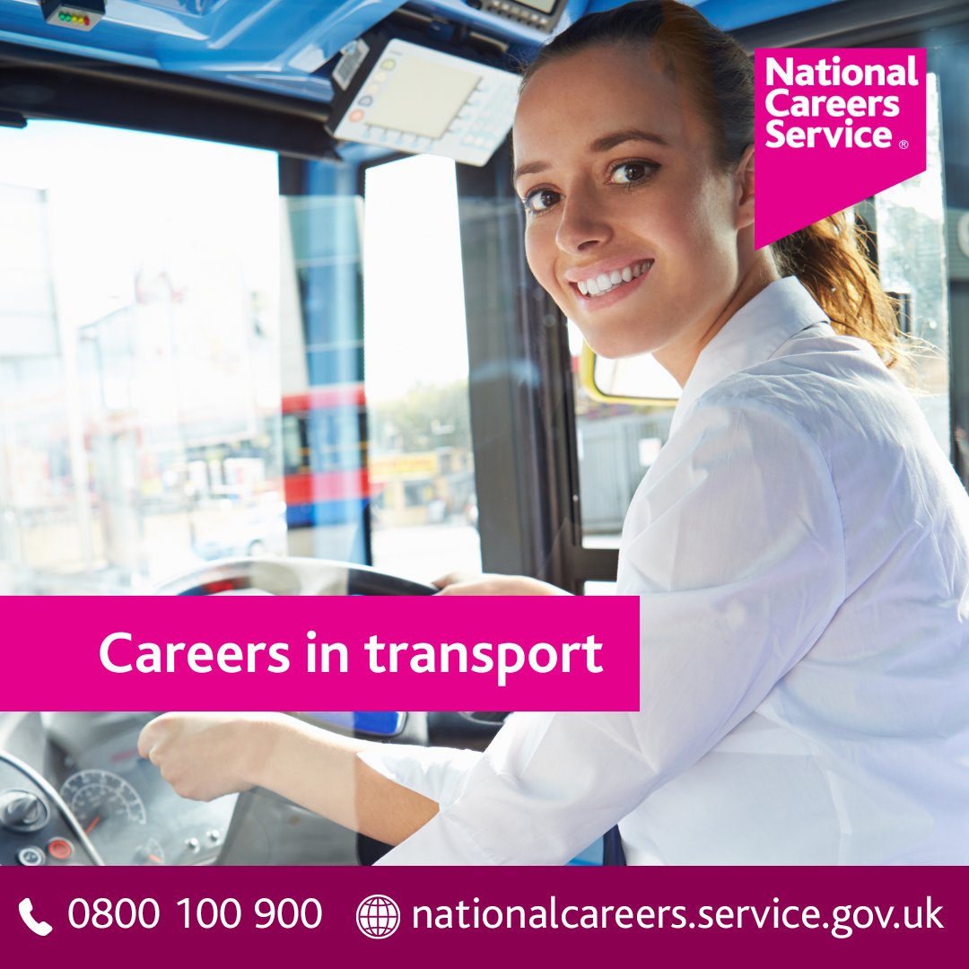 Interested in a career in transport? Roles in this industry include airline pilot, bus or coach driver and railway signaller.

Want to explore roles in this sector or other careers? We can help you! 

Call 0800 100 900 or visit nationalcareers.service.gov.uk/explore-careers.

#AskNationalCareers