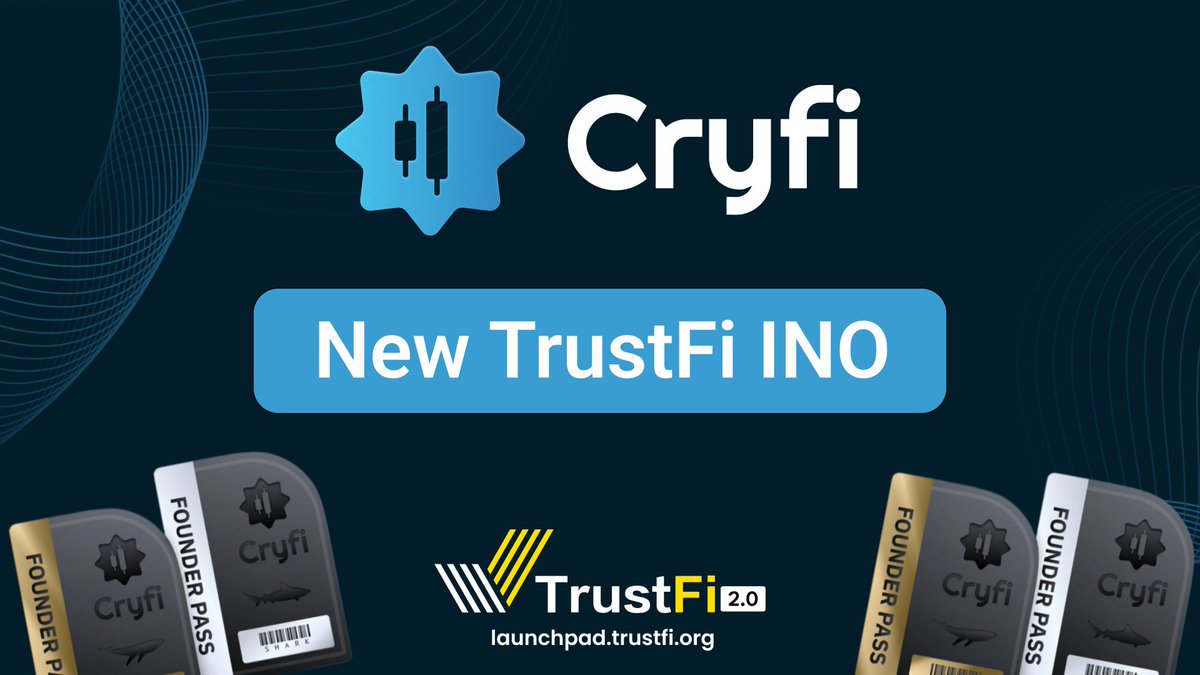 📣@Cryfi_app_ INO is Live! Send USDT to: 0x512134D506517aa2b159712E48c0561addd6A79D OR 📍BUY NOW: launchpad.trustfi.org/#/v3/Cryfi/joi… 💡 Cryfi is a marketplace where pro traders can monetize their knowledge right from Telegram, and newbies can earn & learn from blockchain-verified…