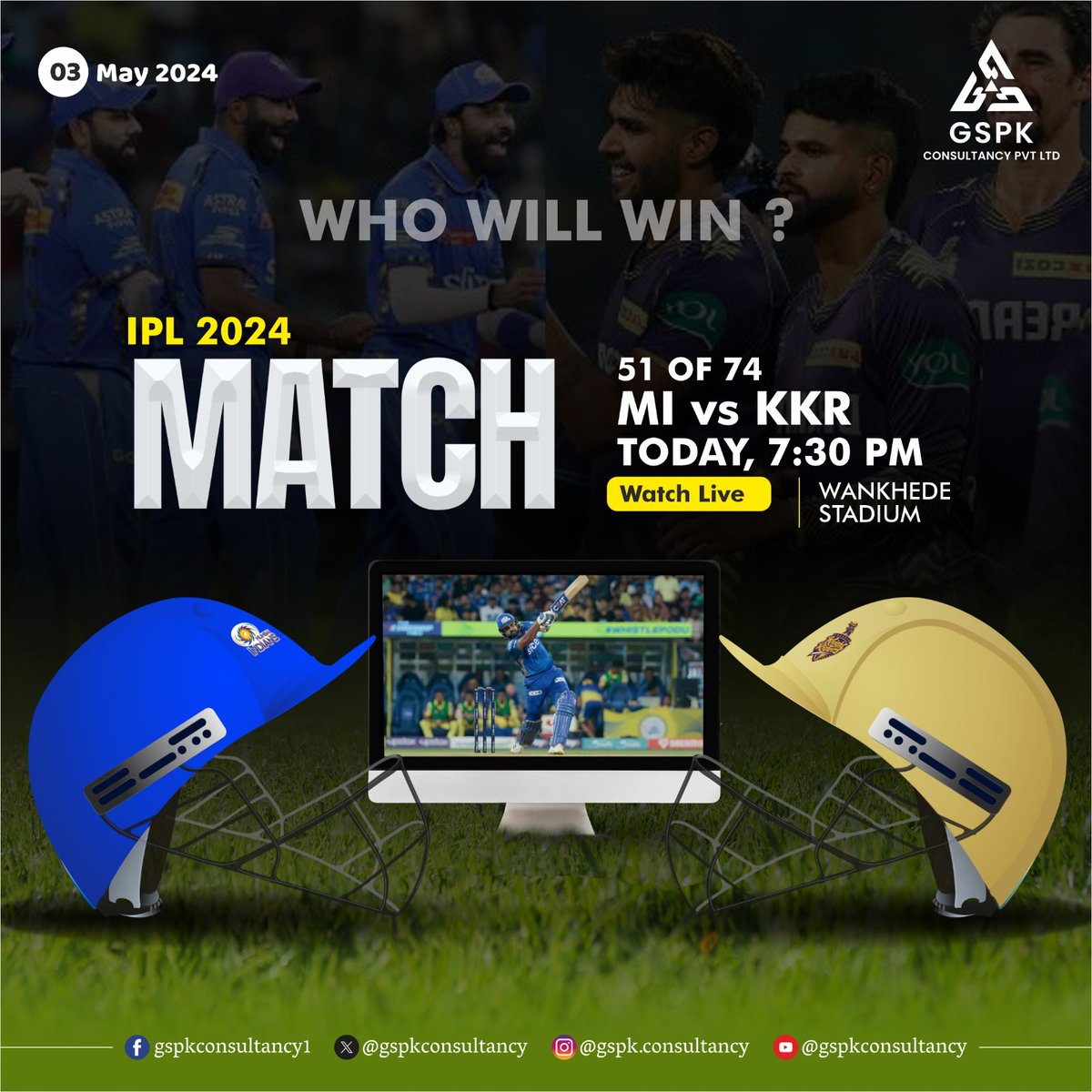 COME ON MUMBAIKARS LETS CHEER FOR OUR TEAM TODAY !!!!

#Matchday #IPL #IPL2024 #MIvsKKR
#GSPK #GspkConsultancy #socialmediaagency #digitalmarketing #digitalmedia #socialmediamarketing #socialmediastrategy  

@IPL @mipaltan @KKRiders