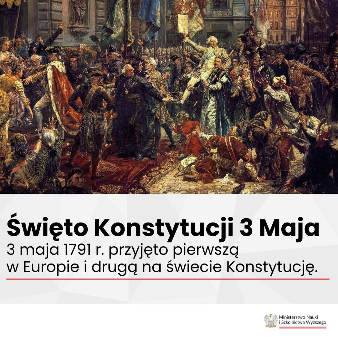 ✍🏻 3 Maja 1791 r. uchwalono pierwszą w Europie, a drugą na świecie ustawę zasadniczą. #Konstytucja3Maja