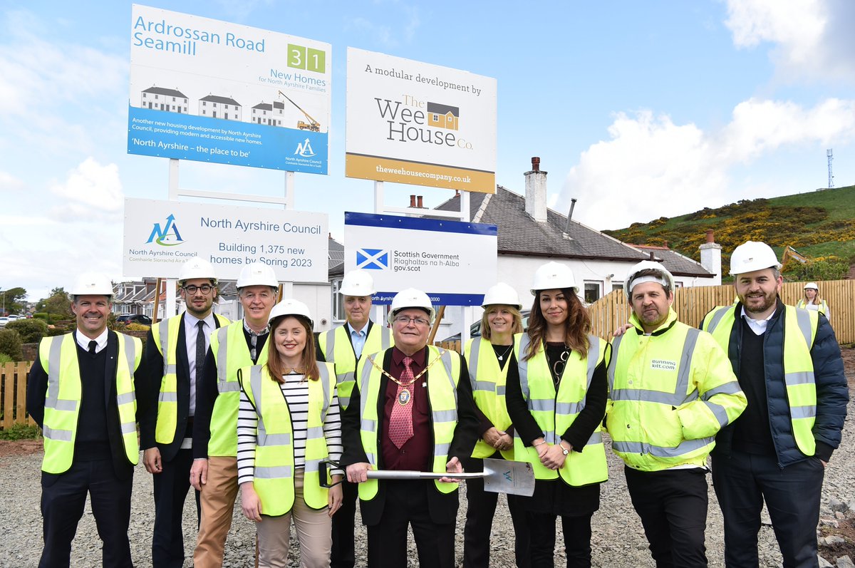 5 years ago today we held the ground-breaking event for our first ever #affordablehousing project, a 31 home development in Seamill for @North_Ayrshire.   

Since then we’ve launched the Connect Modular brand, moved to a 120,000 sqft facility & built 226 Affordable #ModularHomes