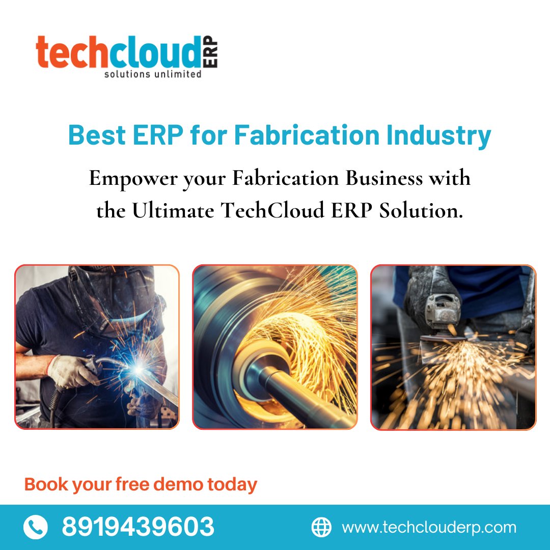 Tech Cloud ERP is the pinnacle solution for the fabrication industry, empowering businesses with streamlined operations and real-time insights.
📷Schedule a Free Demo –– +91 8919439603
#techclouderp #BestERP #number1erp #erp #cloudsoftware #allinoneerp
#ERP #clouderp