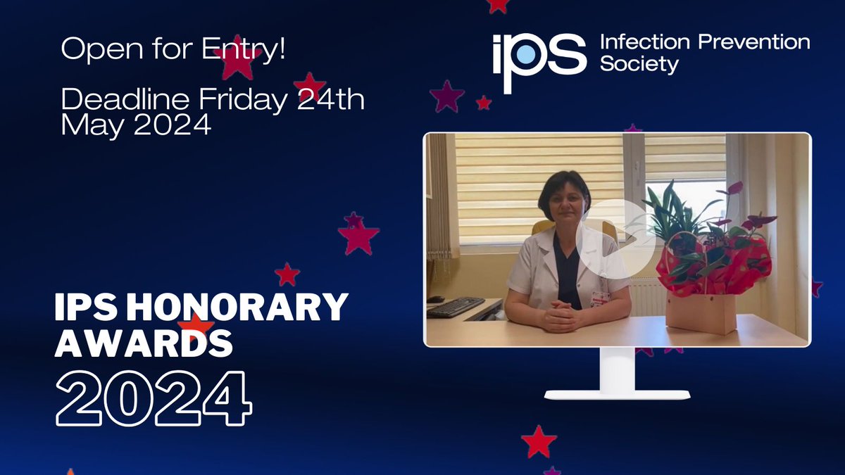Last year Ramona Marincas was awarded #IPS Honorary Membership 📢Hear from @MarincasRamona on what being nominated meant to her: buff.ly/4bmRSSp Nominations open for the #IPS Honorary Awards 2024 buff.ly/3F3WDAY #IPSawards #InfectionPrevention #IPC