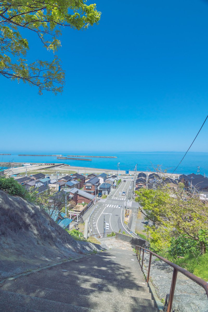 新潟で見た階段からの景色