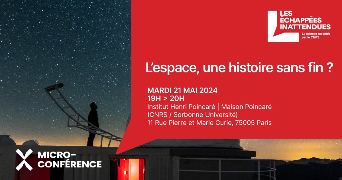 #ÉchappéesInattendues I Êtes-vous prêtes et prêts à monter à bord ? Direction l'espace ! Où ? 📍A la #maisonpoincaré Quand ? 🗓️Le 21 mai de 19h00 à 20h00 Pour en savoir plus : ➡️paris-centre.cnrs.fr/fr/evenement/l… #maths #muséeparis