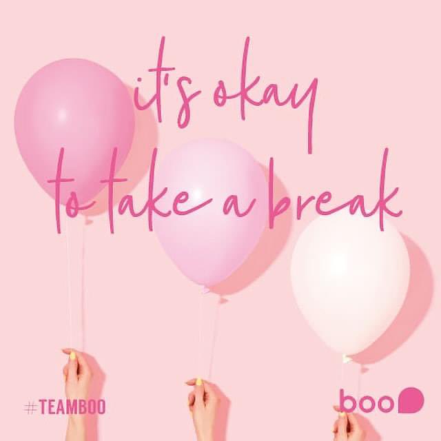Make time this bank holiday weekend to just be, as well as do. #TeamBoo 💜