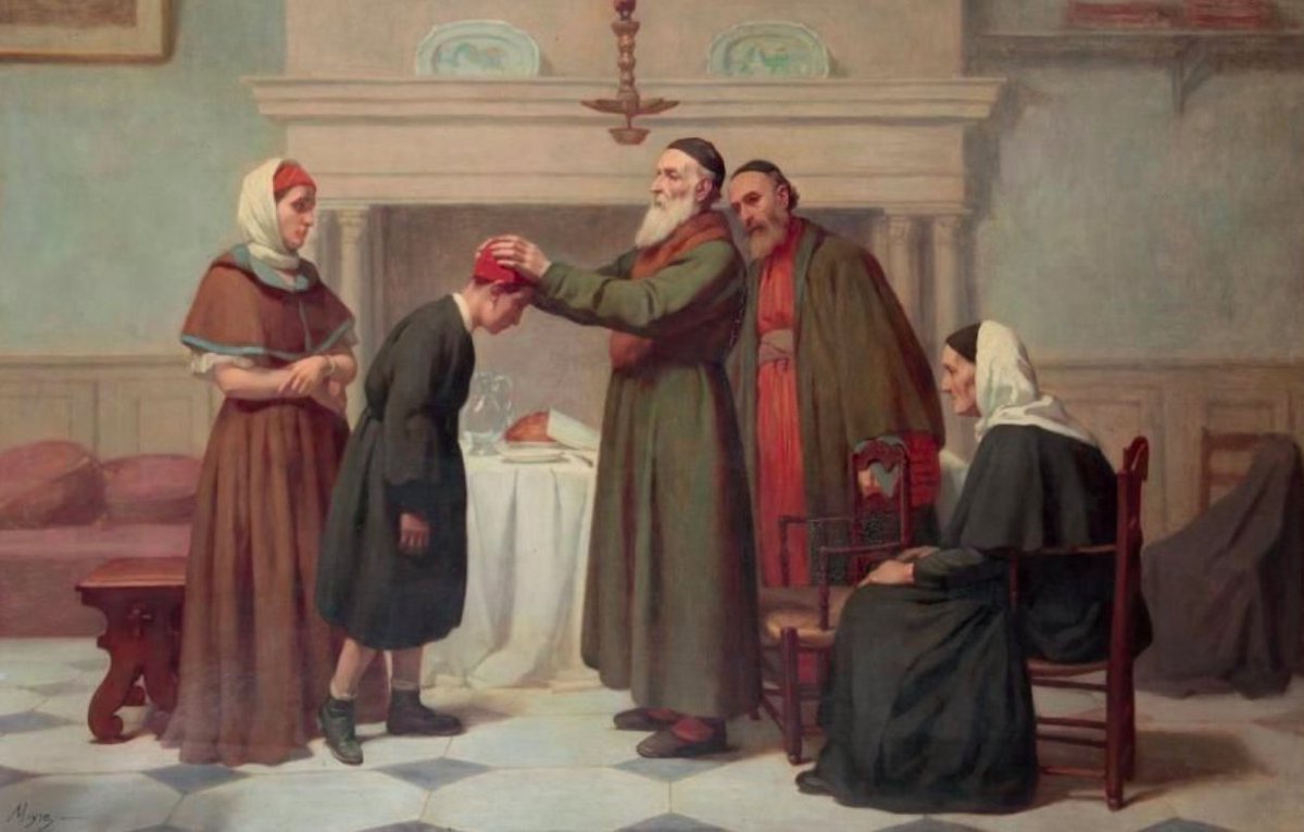 MOYSE Edouard (1827-1908) La bénédiction de l'aïeul