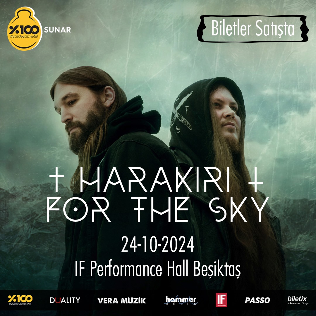 Harakiri for the Sky biletleri @HammerMuzik, Passo ve Biletix'te avantajlı dönem seçeneğiyle satışta ⌛ Tükenmeden almayı unutmayın.