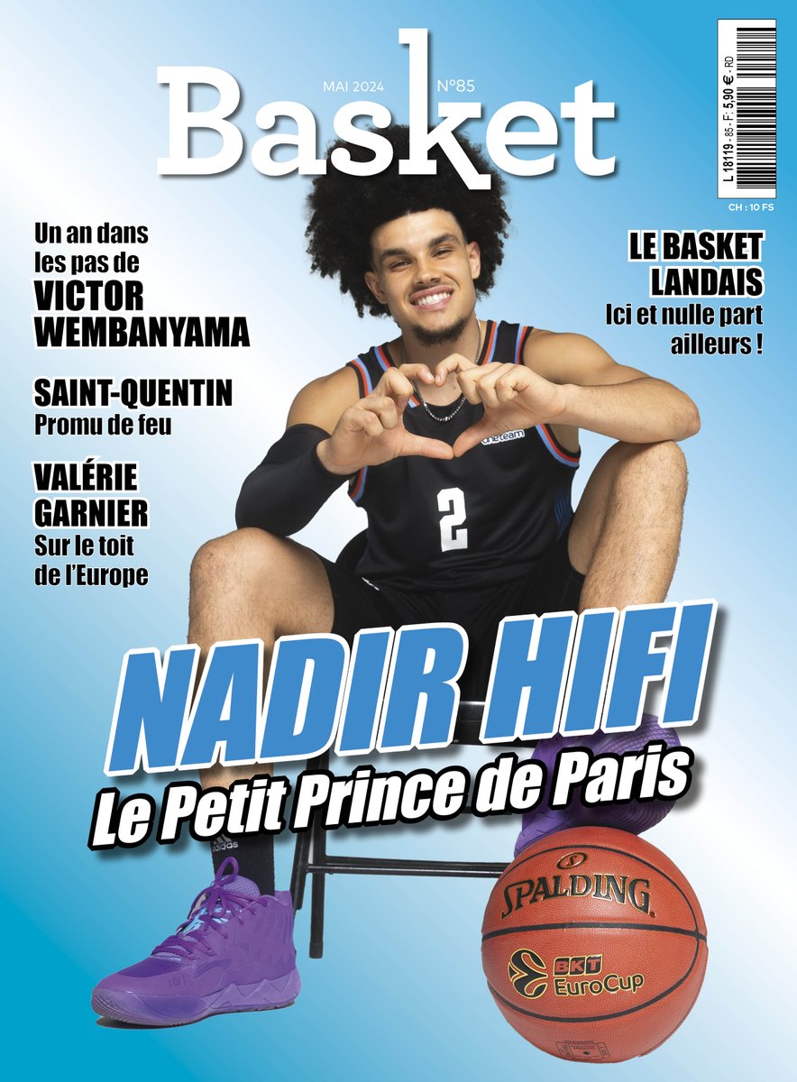 🤴 Après le Petit Prince de Saint-Exupéry, place au Petit Prince de Paris ! Nadir Hifi et bien d'autres sujets sont à retrouver dans le nouveau numéro 🗞️ DISPONIBLE en kiosques et en commande : basket-mag.com/basket-85-mai-…