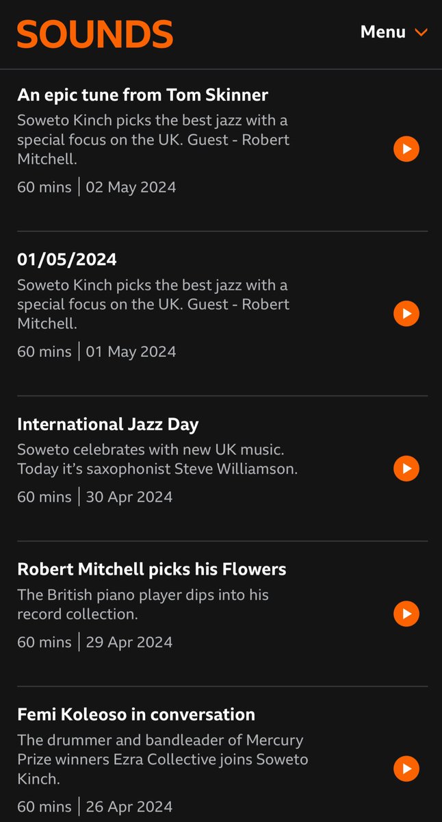 Thanks for the lovely feedback 😉 The ‘Round Midnight episodes from this week are all up at BBC Sounds !! An honour to contribute to this seminal show! bbc.co.uk/sounds/play/m0… @BBCSounds @sowetokinch @foldedwinguk