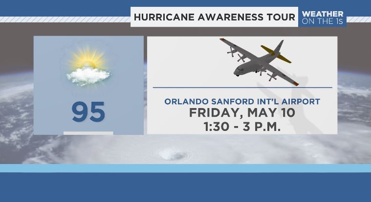 One week from today! This year's @noaa #HurricaneAwarenessTour includes a stop at @SFB_Airport. The event is FREE and open to the public. An early look ahead.. going to be HOT! More info: weather.gov/mlb/2024hat #hurricaneprep