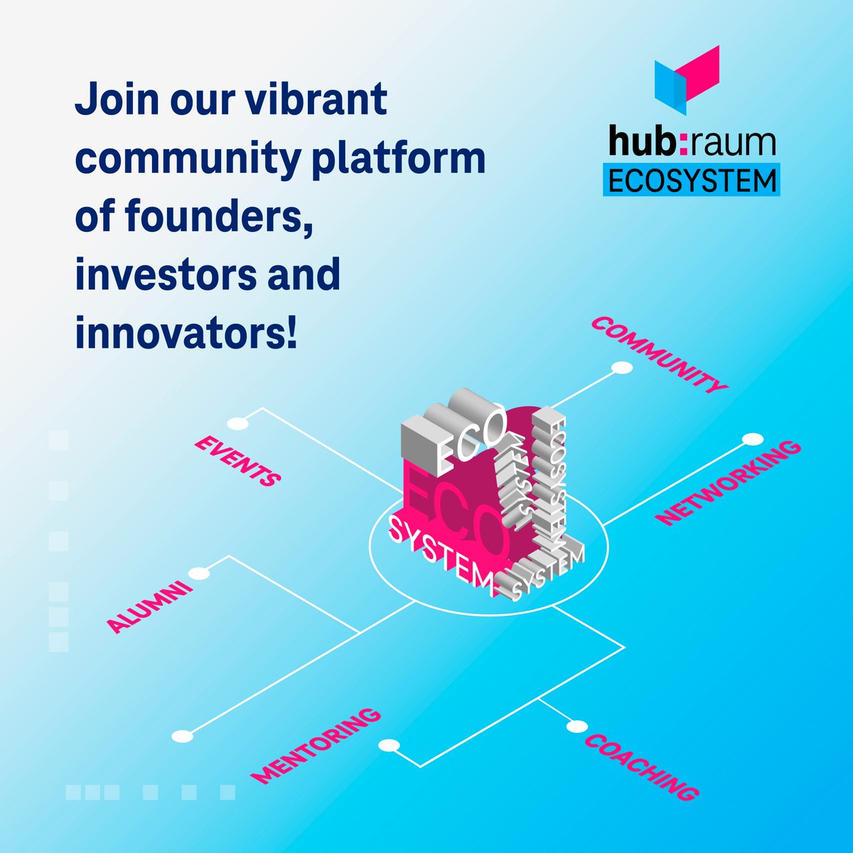 📢 Calling all hubraum program alumni, investees, and #ecosystem collaborators! Join our exclusive community platform to access our latest updates and connect with fellow innovators. Read more & register here: bit.ly/445OKYA