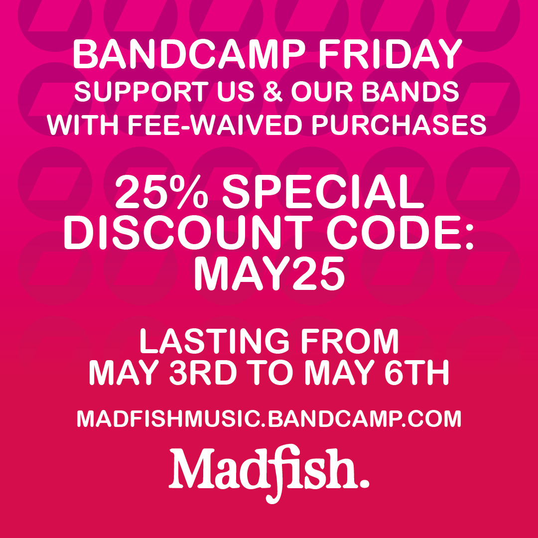 It's Bandcamp Friday today! And it's a special one - it's the 40th BANDCAMP FRIDAY! To celebrate that & all the wonderful artists and releases we have on Bandcamp, we're running a 25% discount today, Saturday & Sunday - don't forget ... USE CODE: MAY25 madfishmusic.bandcamp.com
