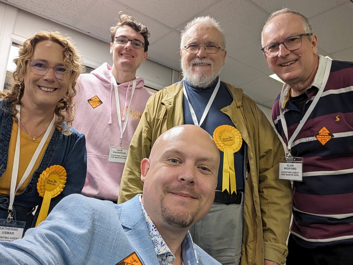 Tewkesbury Constituency Liberal Democrats are out in force to observe the PCC Vote Count in Bishops Cleeve this morning, backing Martin Surl for Gloucestershire's Police and Crime Commissioner. 🔶 @GlosPCC