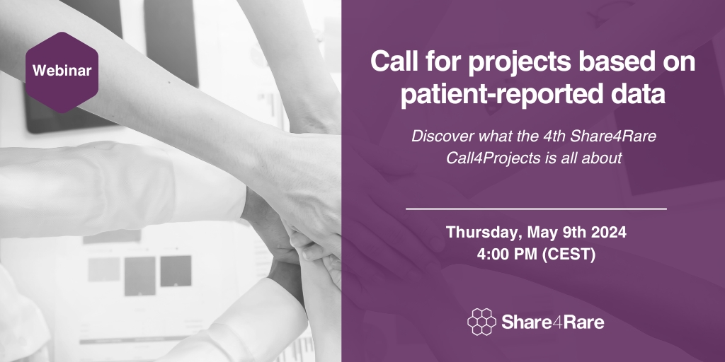 💻 Next Thursday, join our #webinar on the new #Call4Projects by Share4Rare, aiming to kickstart research projects on #rarediseases within our platform.

📆 May 9th
🕰️ 4:00 PM (CEST)

More information and registration ✍️ share4rare.org/news/share4rar…