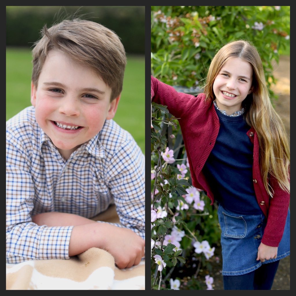 The Birthday photos of Prince Louis and Princess Charlotte this year I can’t wait to see Prince George’s on the 22/07 I’m so glad we get to see them growing up