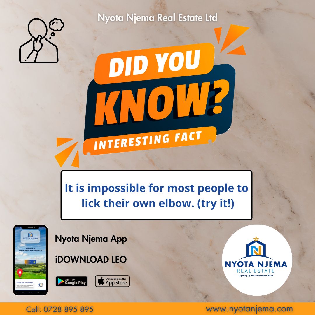 𝐅𝐮𝐧 𝐅𝐚𝐜𝐭 𝐅𝐫𝐢𝐝𝐚𝐲: 𝐃𝐢𝐝 𝐲𝐨𝐮 𝐤𝐧𝐨𝐰?
Using the Nyota Njema app to kickstart your investment journey is like navigating the stars to find your dream property!
Reach for the sky with Nyota Njema Real Estate 📷📷
#FunFacts #InvestmentJourney #NyotaNjemaApp #Friday…