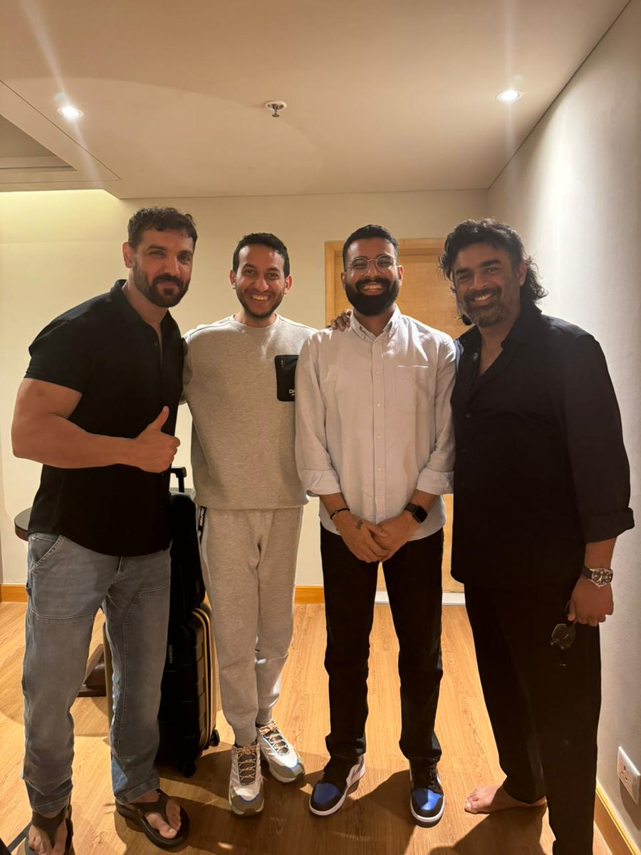 I recently met @thejohnabraham & @ActorMadhavan. Must say they are one of the smartest and most humble minds in the industry. Far from their acting roles I had some of the most interesting conversations about life, fitness, startups and more with them. John is an angel
