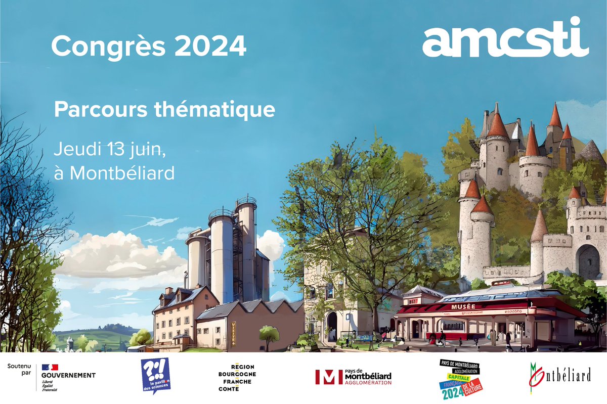 #Amcsti2024 Inscrivez vous dans l'un des 5 parcours du Congrès pour parler de construction de projets, de notre rôle dans les transitions, du patrimoine industriel, des vocations ou des transformations possibles du 'I'
📅13/06
📍Montbéliard

S'inscrire : congres.amcsti.fr