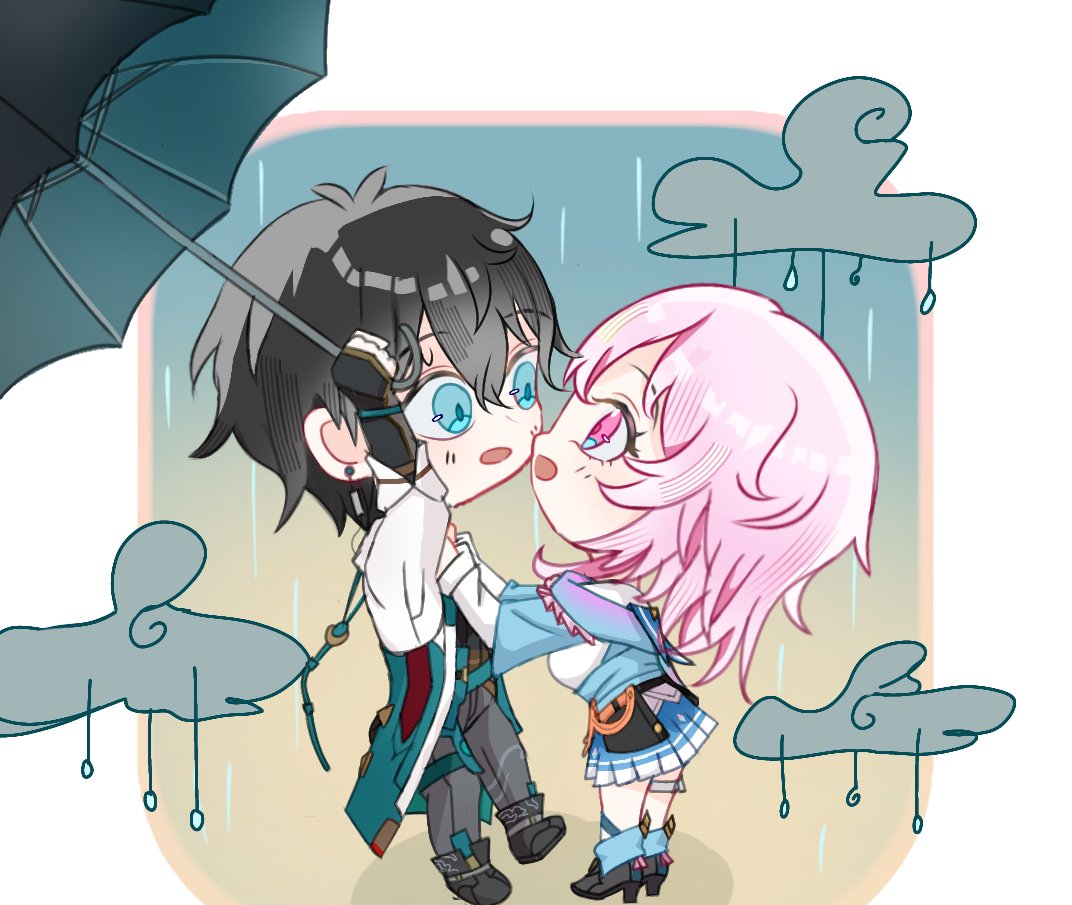 ☔🌧️

#DanMarch #Danheng  #march7th #HonkaiStarRail #HSR #Fanart #art #chibiart #VGenCode