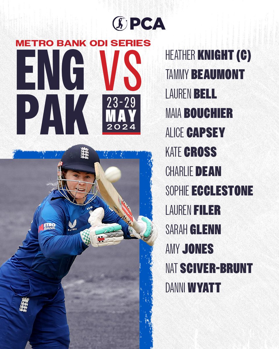 Your @englandcricket squads to face Pakistan this month 🏴󠁧󠁢󠁥󠁮󠁧󠁿

Well done to those selected.

#ENGvPAK